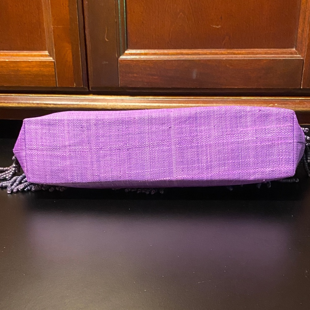 Purple Beaded Women's Bag - Picture 5 of 16